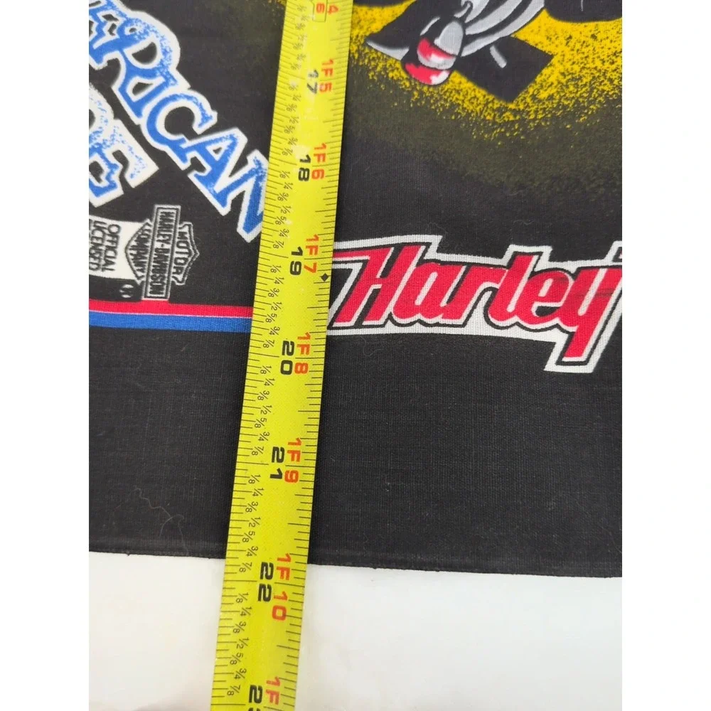 Vintage Harley Davidson Black Bandana Motorcycle Bike USA Made 21